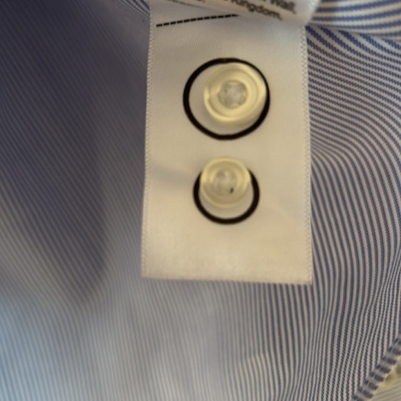 UnTUCKit Men’s Size XXL Wrinkle-Free Bordeaux Shirt Blue & White Stripe XX Large - Picture 9 of 12